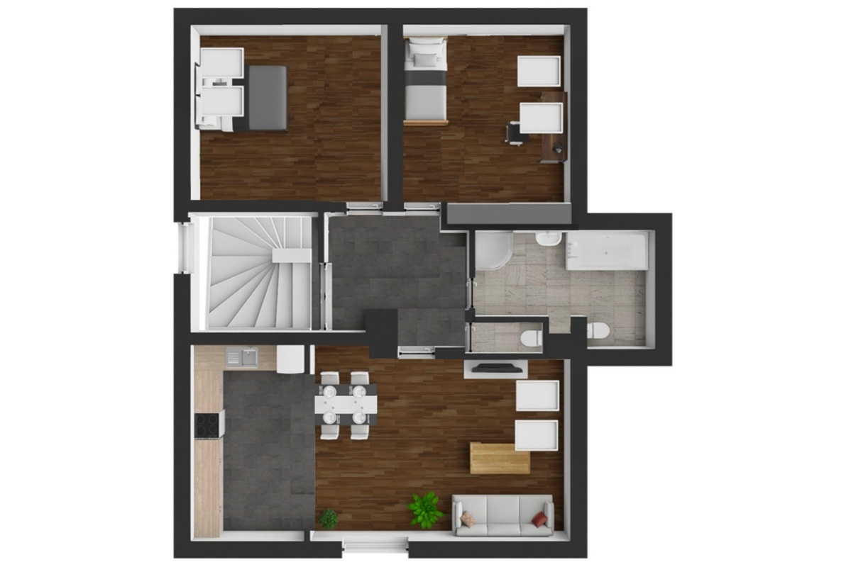 Rodinný dům se 3 bytovými jednotkami, 2x Garáž a zahrada – Úpice, ulice A. Bunzla