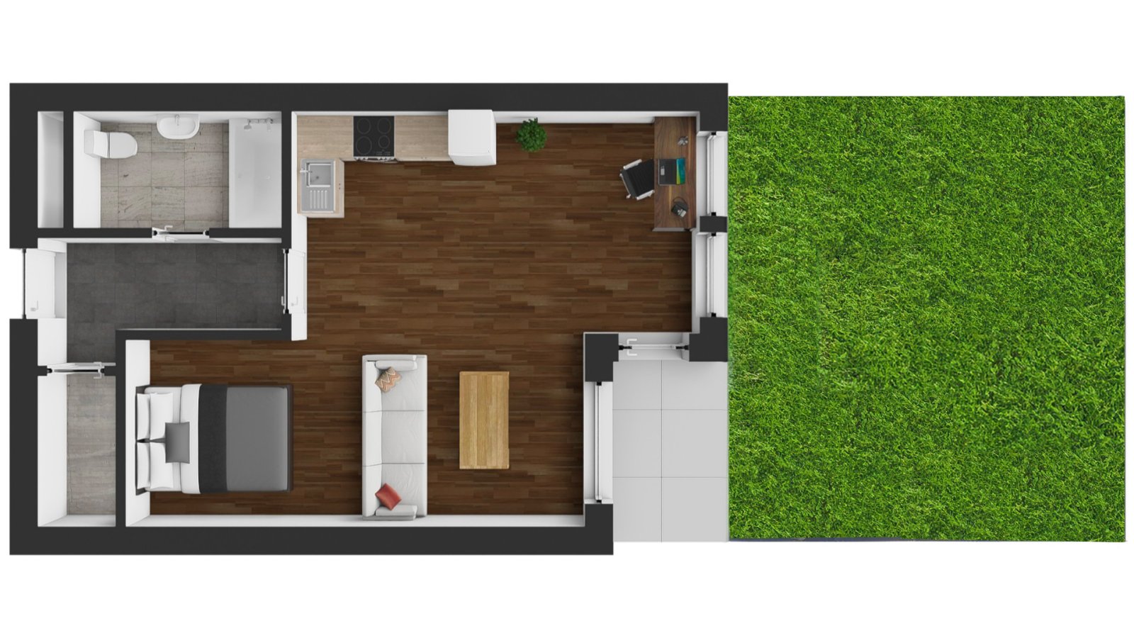 Byt 1+kk s vlastní zahrada, OV,  Vrchlabí centrum