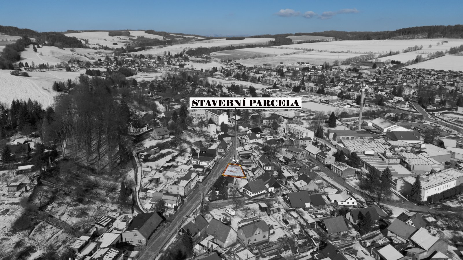 Stavební pozemek 244 m² se studií domu, Police nad Metují - Centrum