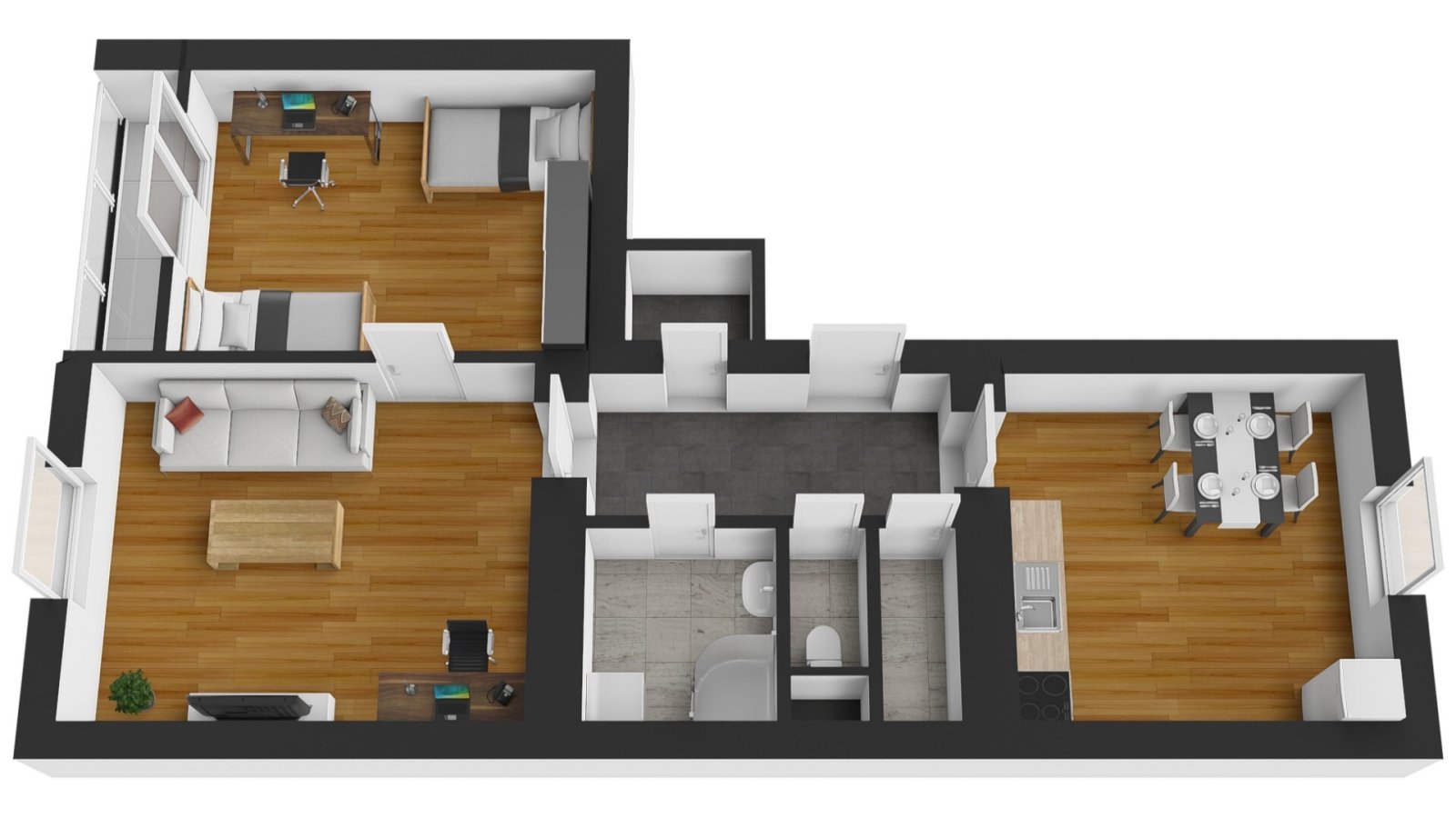 Prodej bytu 2+1, 72 m², lodžie, bezbariérový přístup, Náchod – Komenského