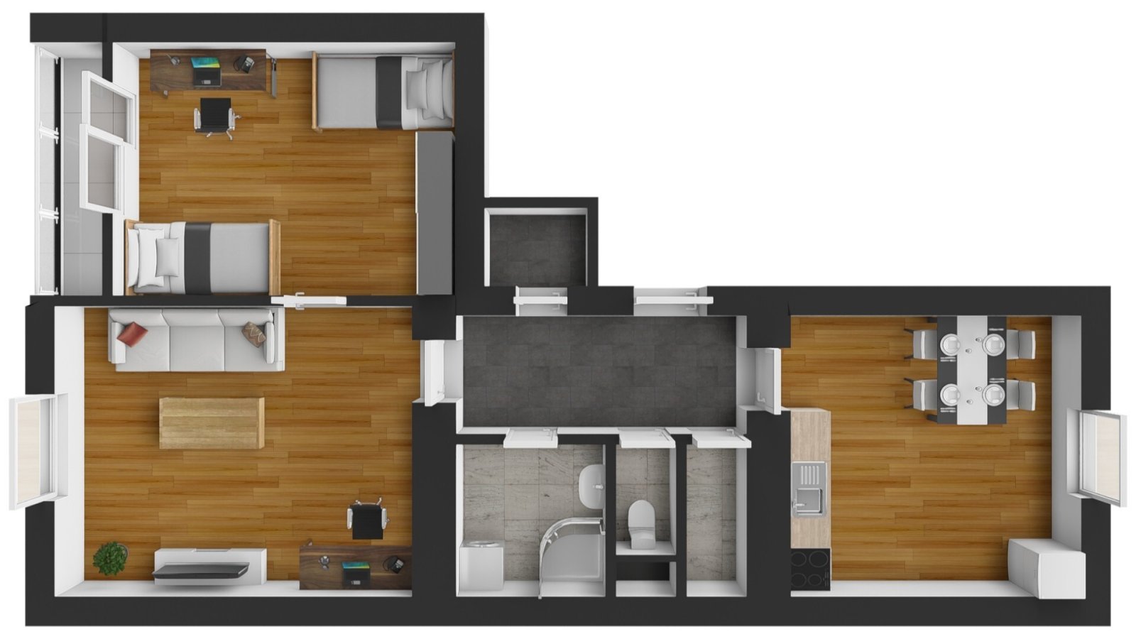 Prodej bytu 2+1, 72 m², lodžie, bezbariérový přístup, Náchod – Komenského
