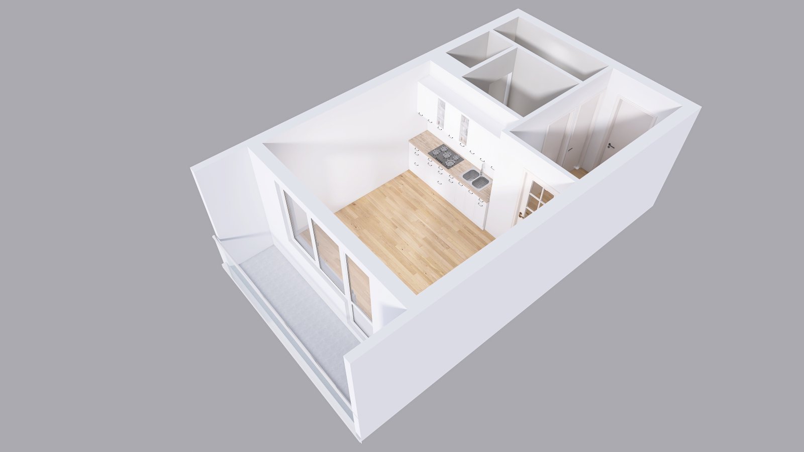 Byt 1+kk s lodžií, osobní vlastnictví, Jilemnice - J. Havlíčka, Spořilov