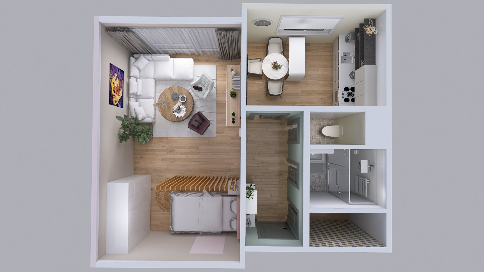 Byt 1+1 s lodžií, soukromé BD TILIA, Trutnov - ul. Pampelišková