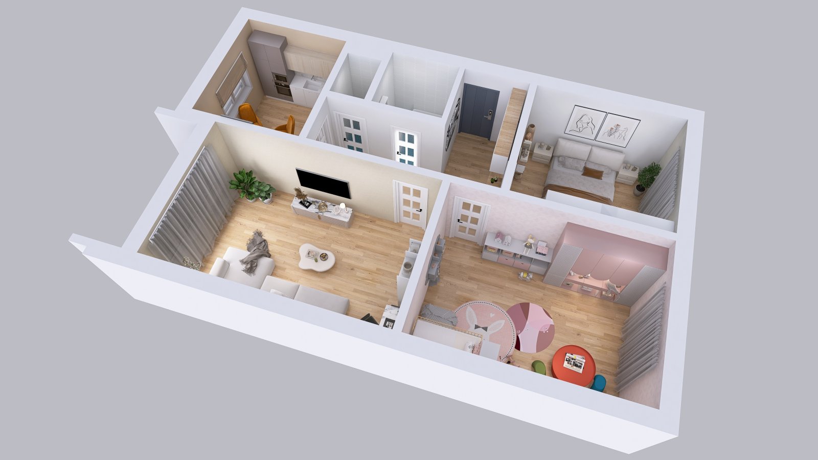 Družstevní byt 3+1 s lodžií, Trutnov - Pampelišková, BD TILIA