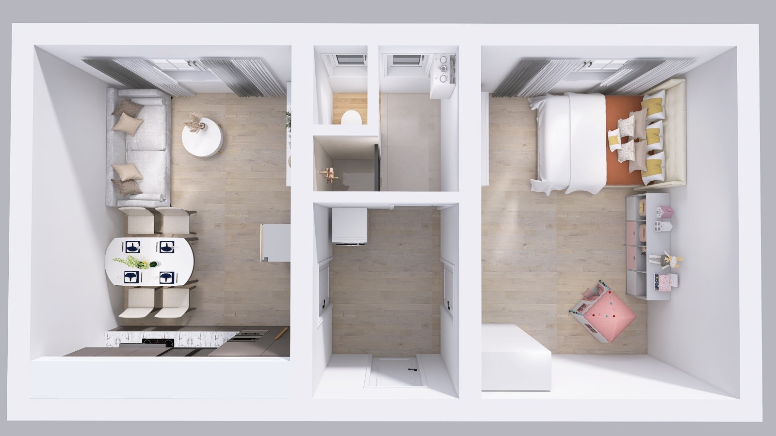 Zděný byt 2+kk, soukromé Bytové družstvo Horská 69, Trutnov, ul. Horská