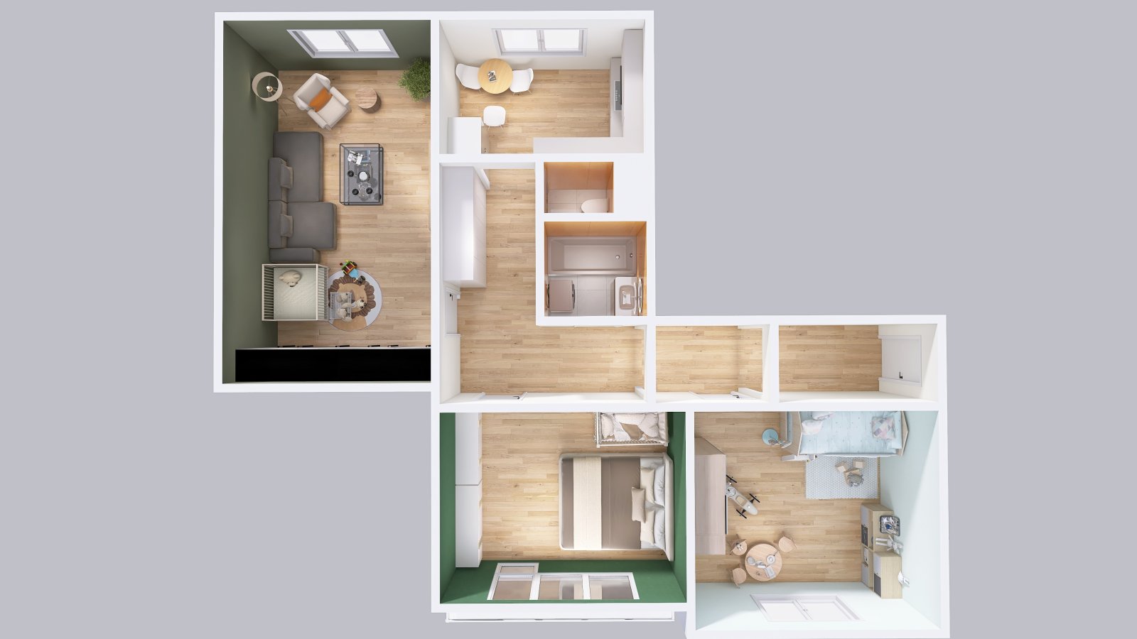 Družstevní byt 3+1 s lodžií, po částečné rekonstrukci, Trutnov - ul. Pampelišková